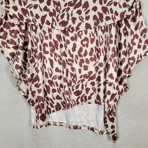 Order Plus Leopard Stretch NEW Pull On Asymmetrical Relaxed Flowy Fairy Skirt - Picture 4 of 16